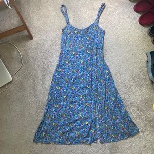 Blue Floral Zara Dress - Size Large (Size M in reality)